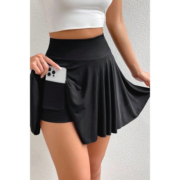 Other - Black Ribbed Skort